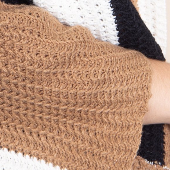 Cozy and Chic: Ribbed Cocoon Cardigan Stylish Striped Waffle Rib | Plus Size - Picture 6 of 7